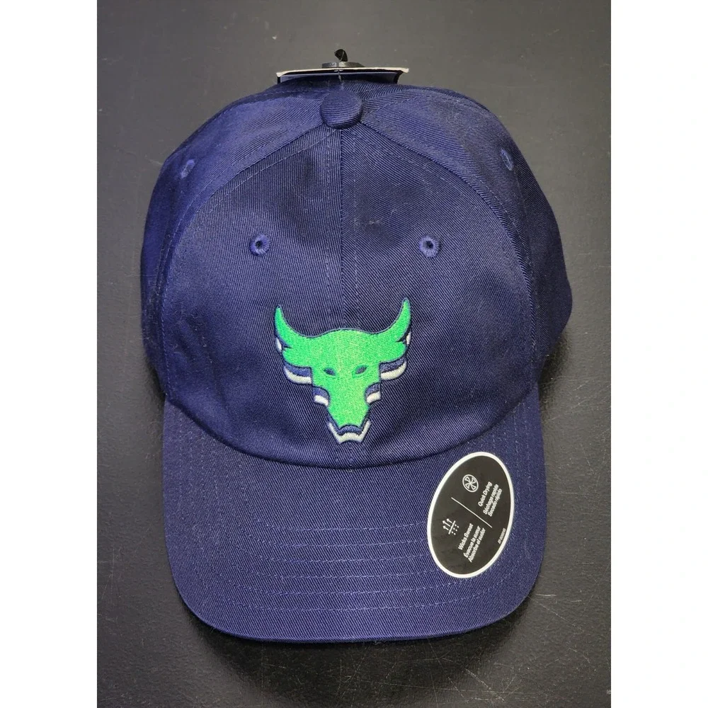 Under Armour‎  Project Rock Unisex Youth Cap Navy Blue Green Adjustable 1369814